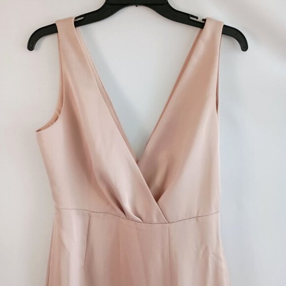 BHLDN Anthropologie Pale Pink Gown Prom Formal Wedding Size 8 - Picture 4 of 16